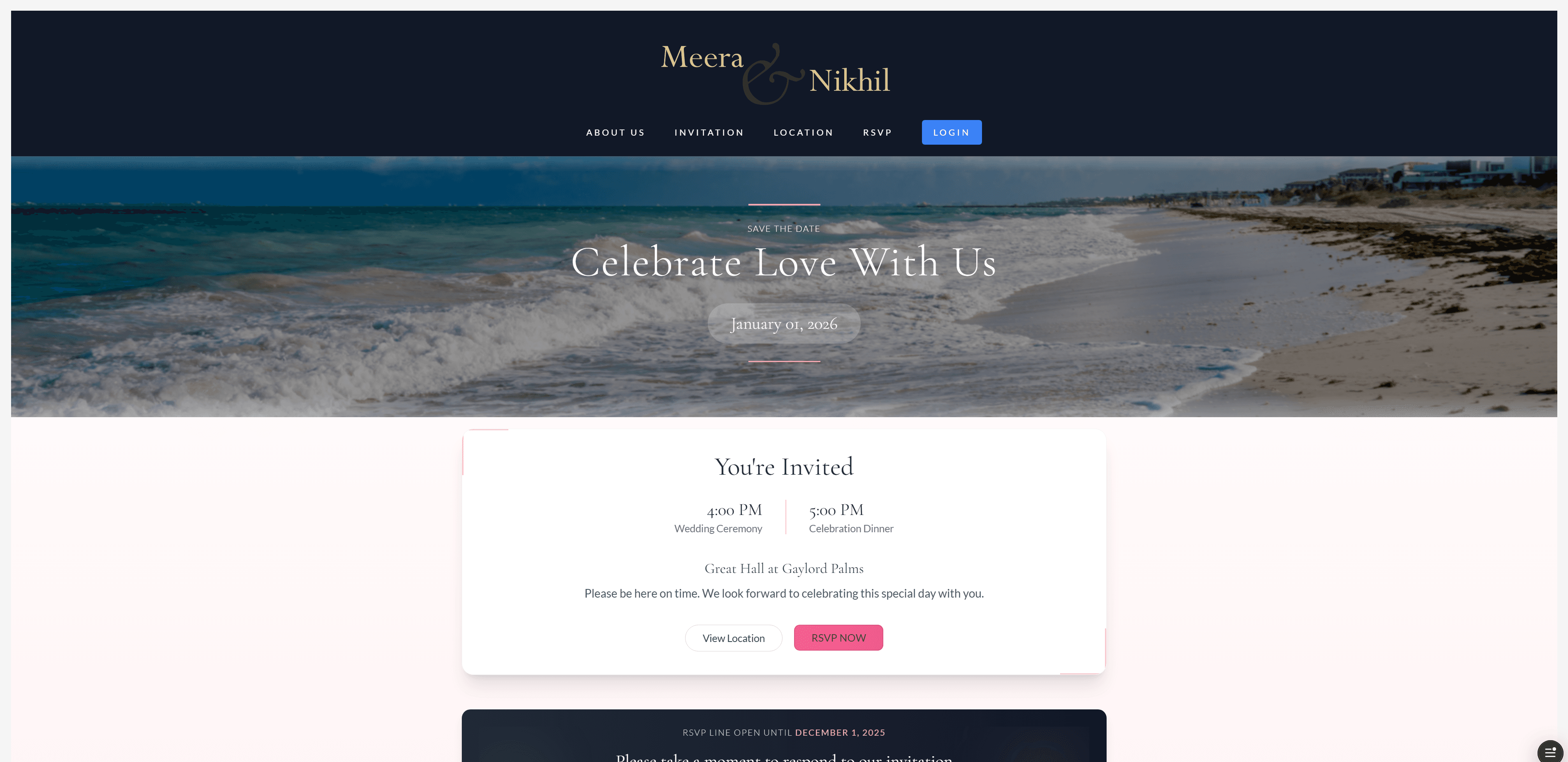 Wedding Website Screenshot 5