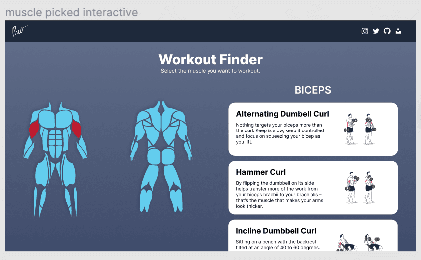 Workout Finder Interface
